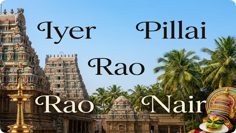 Common south Indian Last Names
