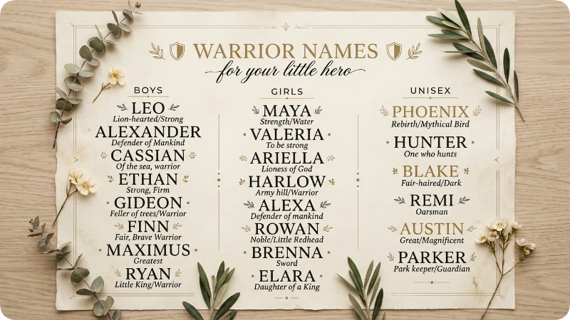 Best Names That Mean Warrior
