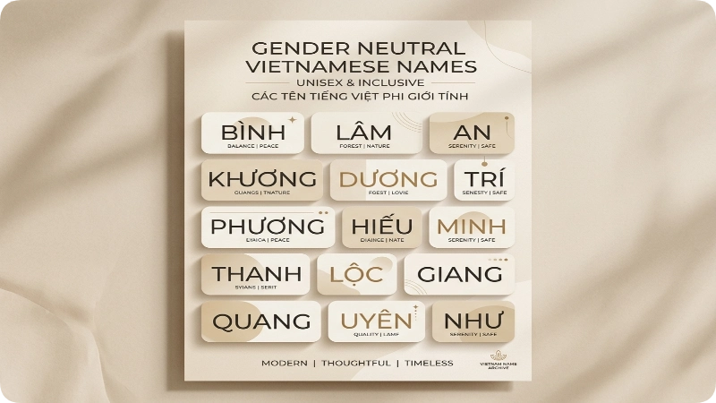 Gender Neutral Vietnamese Names That Feel Modern