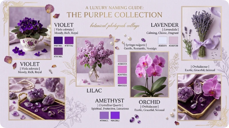 Most Beautiful Shades of Purple Names