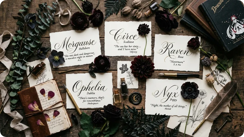 Black Flower Names for Character and Baby Name Inspiration