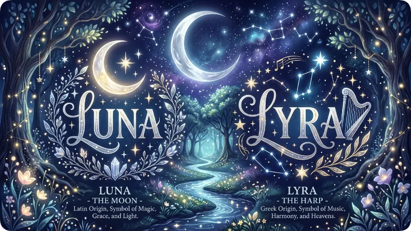 Celestial and Dreamy Girl Names With L