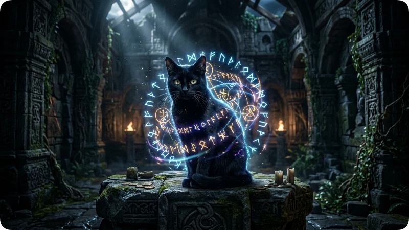 Mythical & Fantasy Inspired Black Cat Names