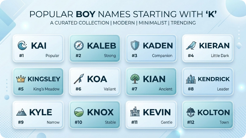 Popular Boy K Names