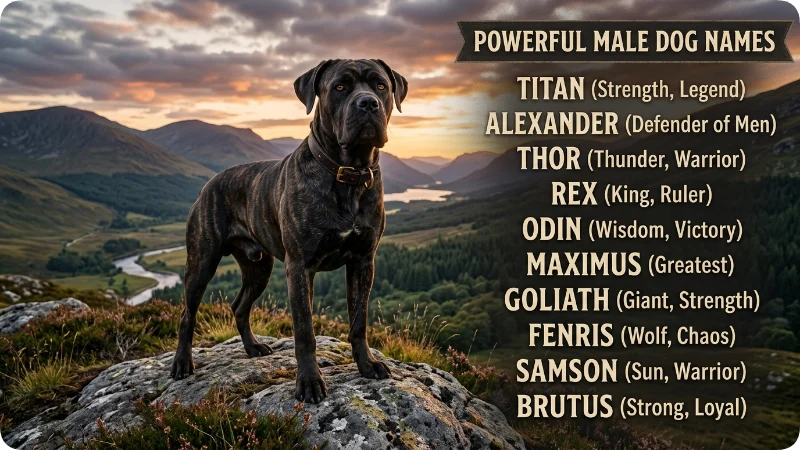 Strong Boy Dog Names With Meanings