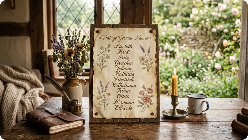 Vintage German Middle Names