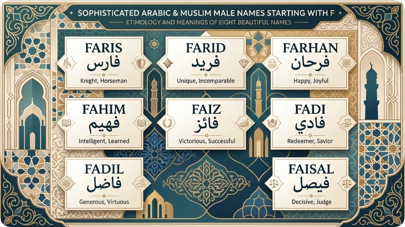 Arabic and Muslim Male Names Starting With F