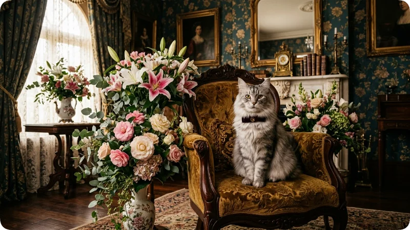 Elegant Flower Names for Cats