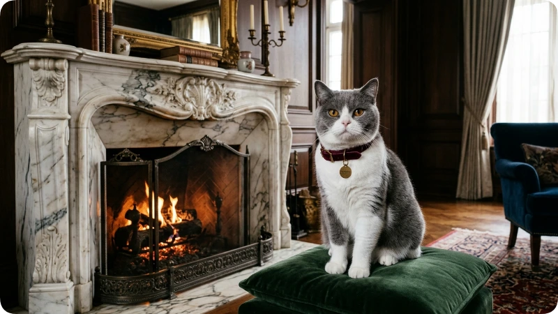 Elegant Grey and White Cat Names