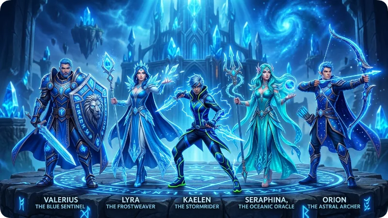 Fantasy Blue Avatar Character Names