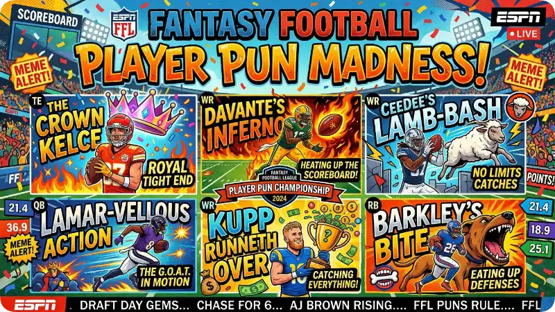 Funny Fantasy Football Names Inspired by NFL Players