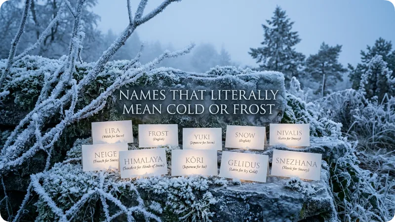 Names That Literally Mean Cold or Frost