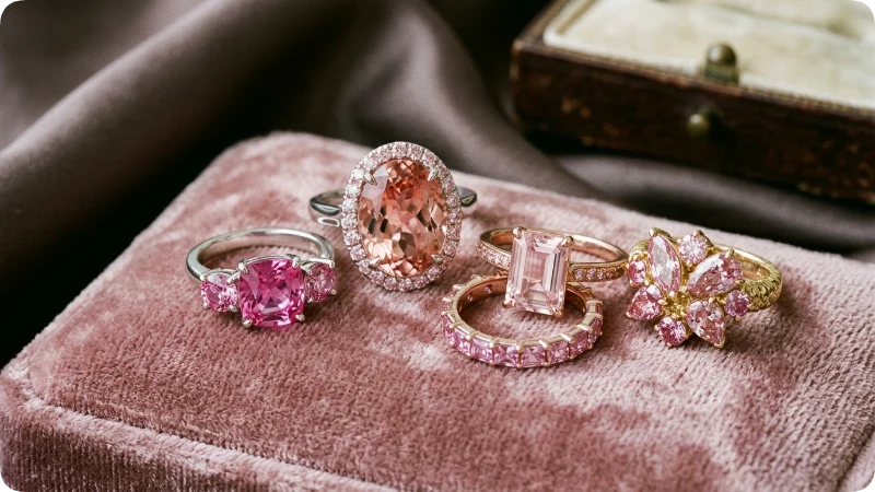 Pink Gemstones by Aesthetic Style