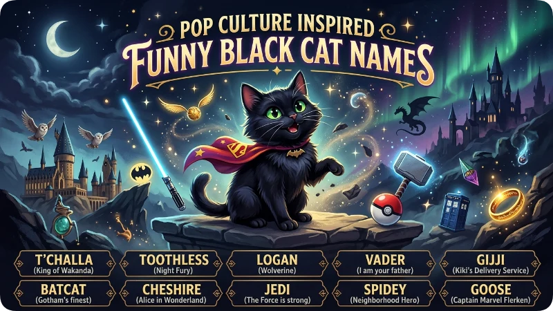 Funny Black Cat Names Inspired by Movies & Pop Culture