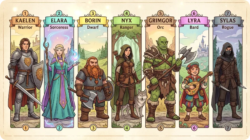 The Seven Dwarfs at a Glance