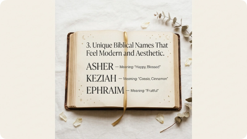 Unique Biblical Names That Feel Modern and Aesthetic