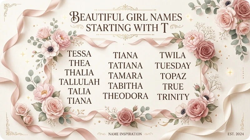 Beautiful Girl Names Starting With T