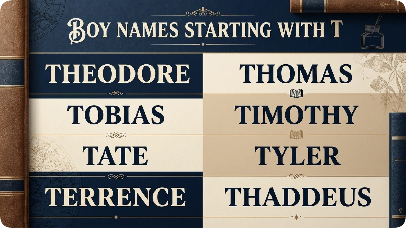 Boy Names Starting With T