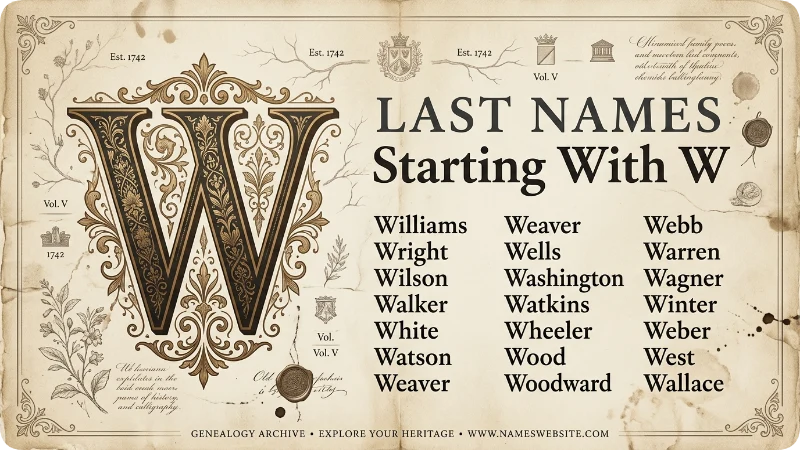 Classic Last Names Starting With W