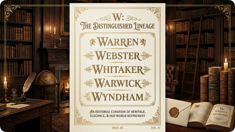 Elegant Last Names Starting With W